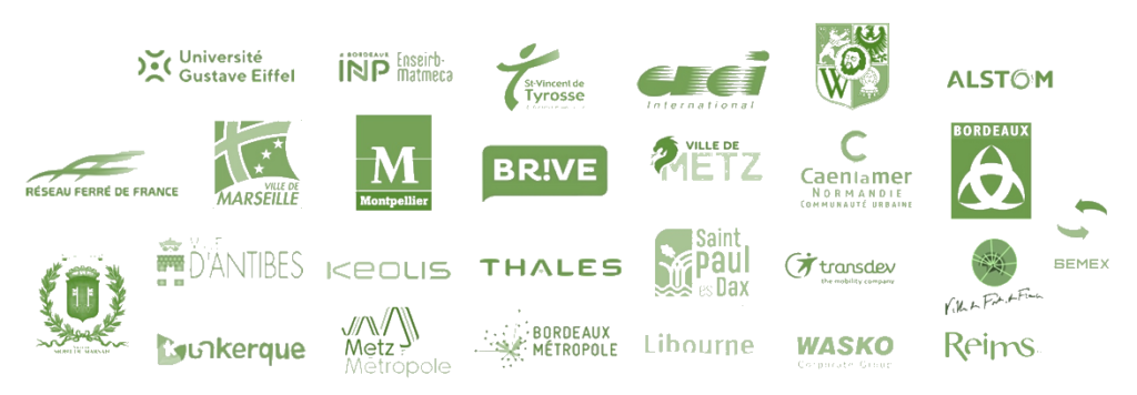 logos partenaires académiques et industriels Gertrude Saem Bordeaux